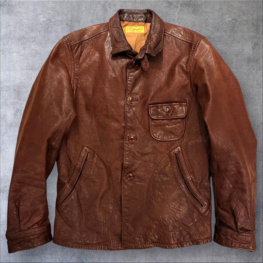 vintege J.S. steadカウハイドレザージャケット40siz