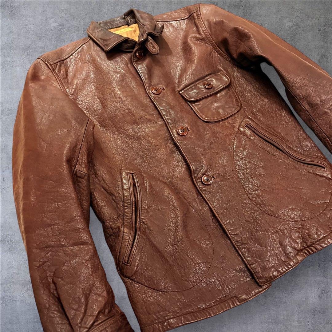 vintege J.S. steadカウハイドレザージャケット40siz
