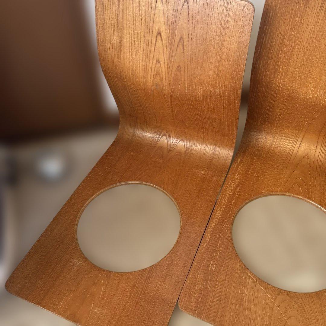 天童木工　曲げ椅子　座椅子　3脚セット