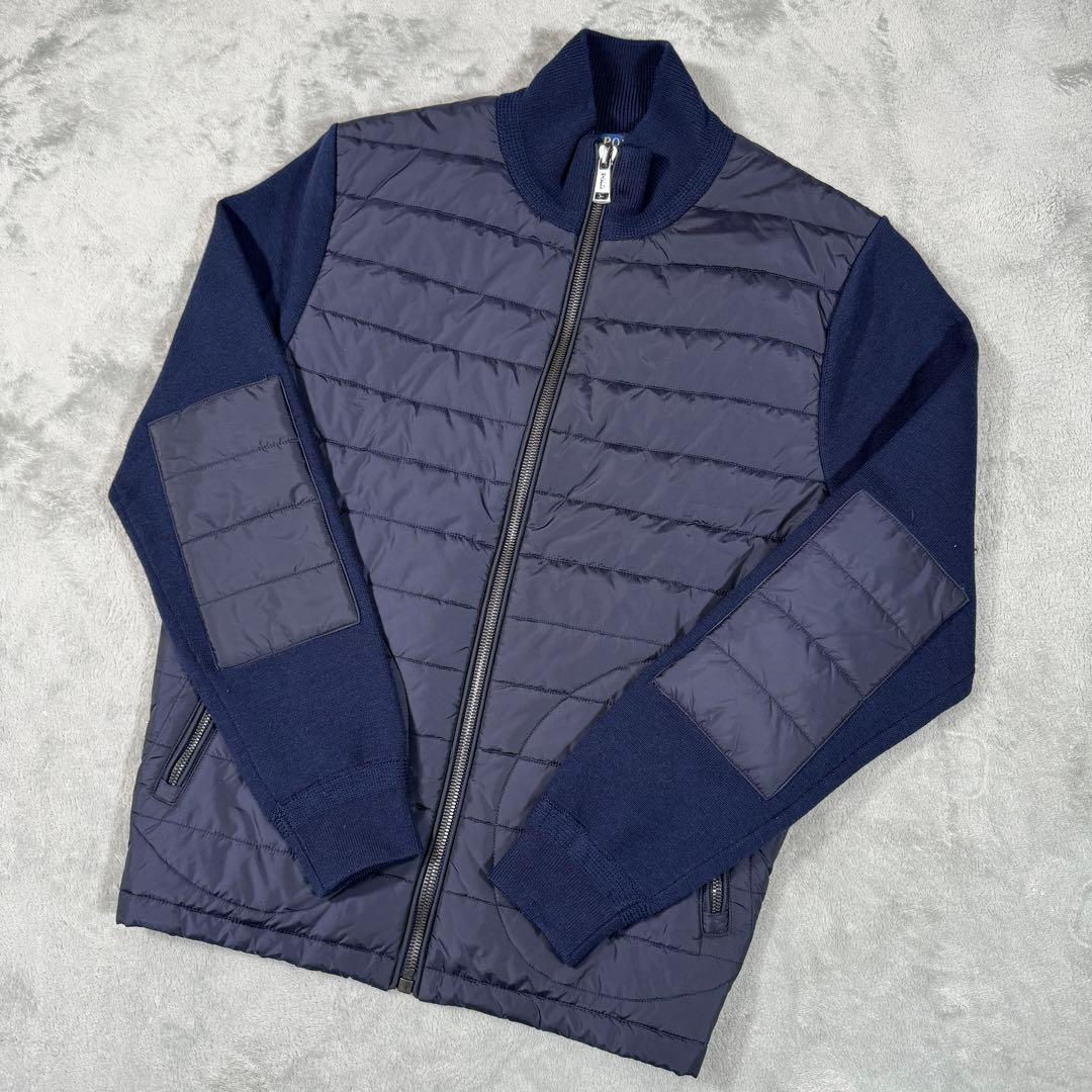 ポロラルフローレン　ダウン切替　ニット　ネイビー　Sサイズ
