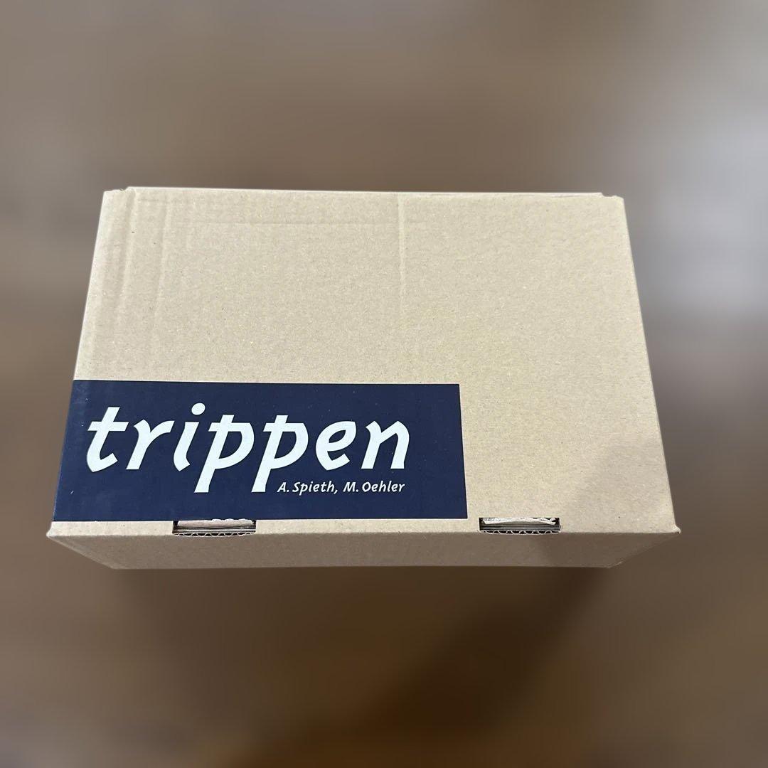 か*り様 トリッペン　レザーオープントゥサンダル 黒 中ヒール