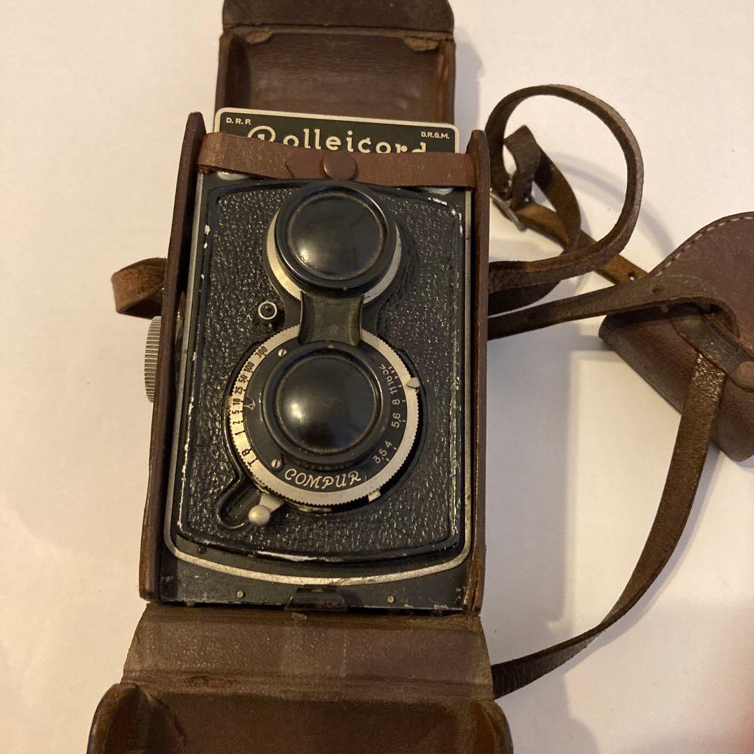 Rolleicordフィルムカメラ レザー製ケース　レンズ付き