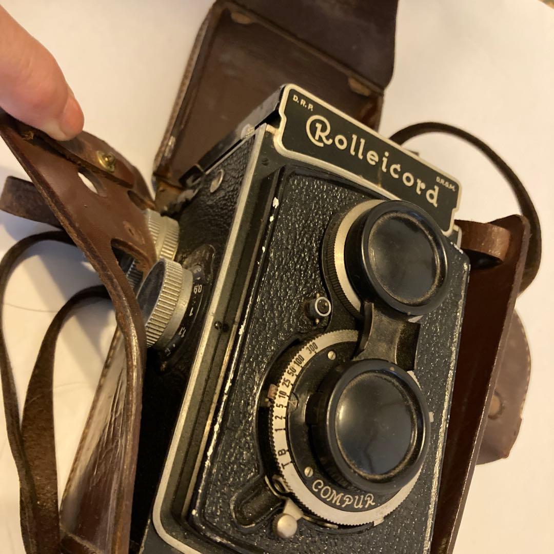 Rolleicordフィルムカメラ レザー製ケース　レンズ付き