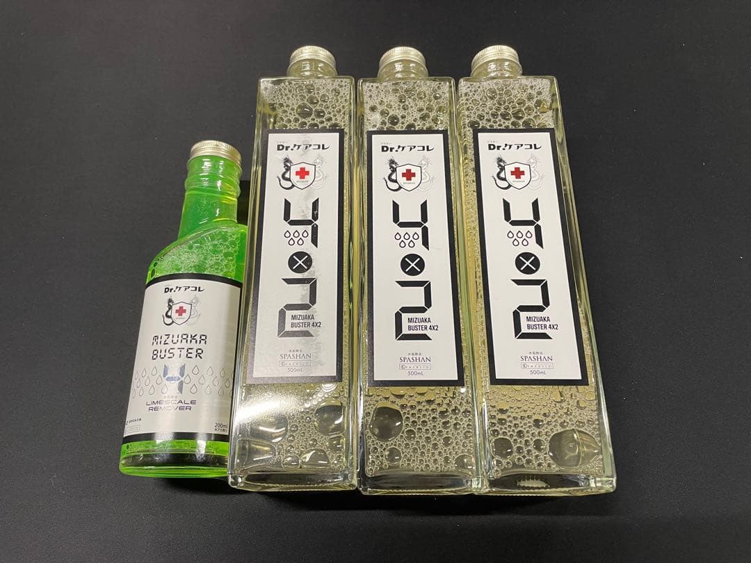 スパシャン 水垢バスター 4×2 500ml 3本 水垢バスター 4 200ml