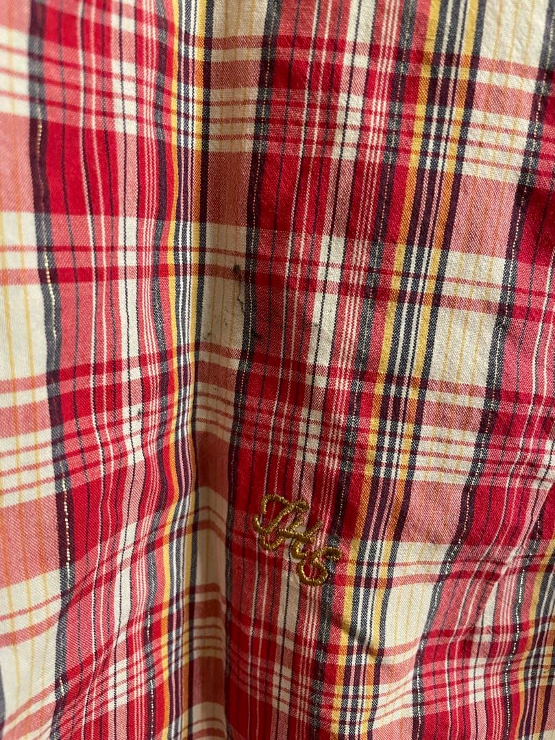 ぽ*ん様 Number (N)ine ナンバーナイン　チェック柄 長袖ネルシャツ