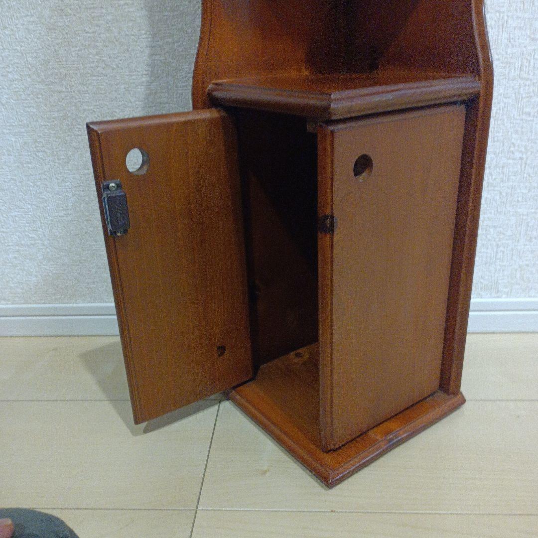 アンティーク　北欧風　木製コーナーラック コーナー飾り棚 3段収納