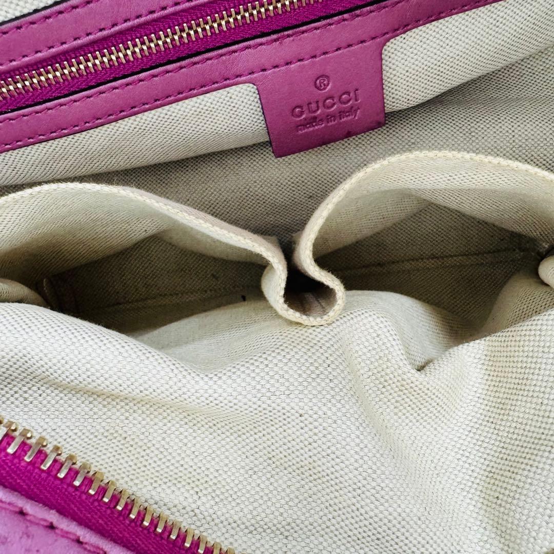 ✨GUCCI✨グッチ✨GG柄✨ブラウン✨ピンク✨ハンドバッグ✨