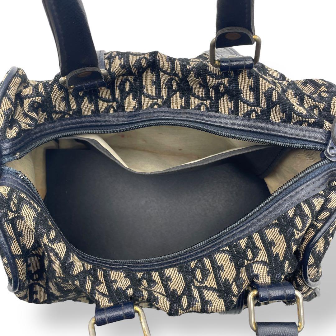 良品 Christian Dior ミニボストンバッグ キャンバス トロッター