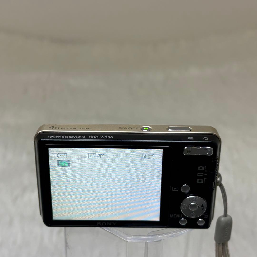 美品　SONY カメラ　DSC-W350 充電器　箱　ゴールド　コンデジ　動作品