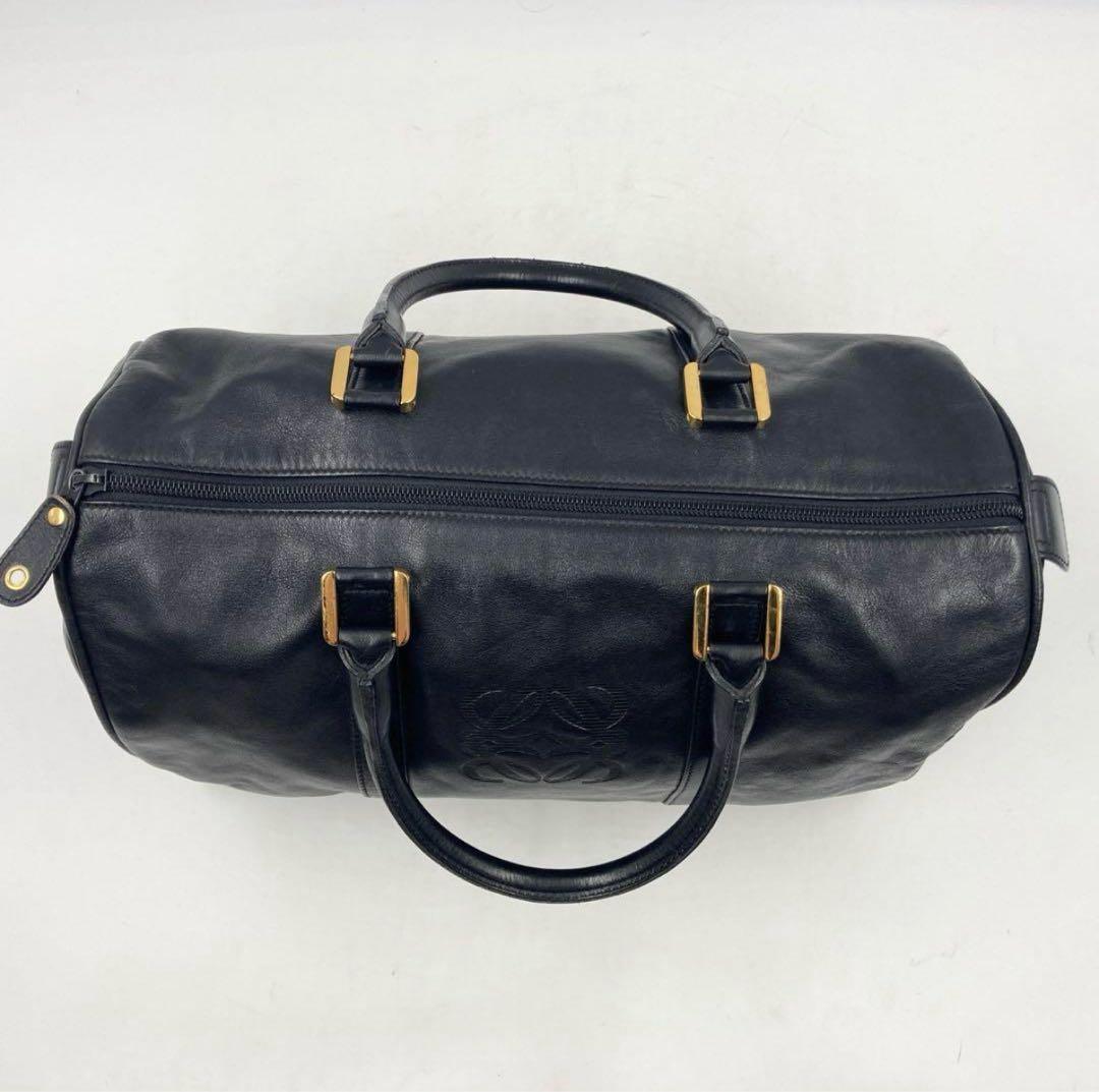 LOEWE ロエベ ミニボストン アマソナ アナグラム ハンドバッグ ブラック