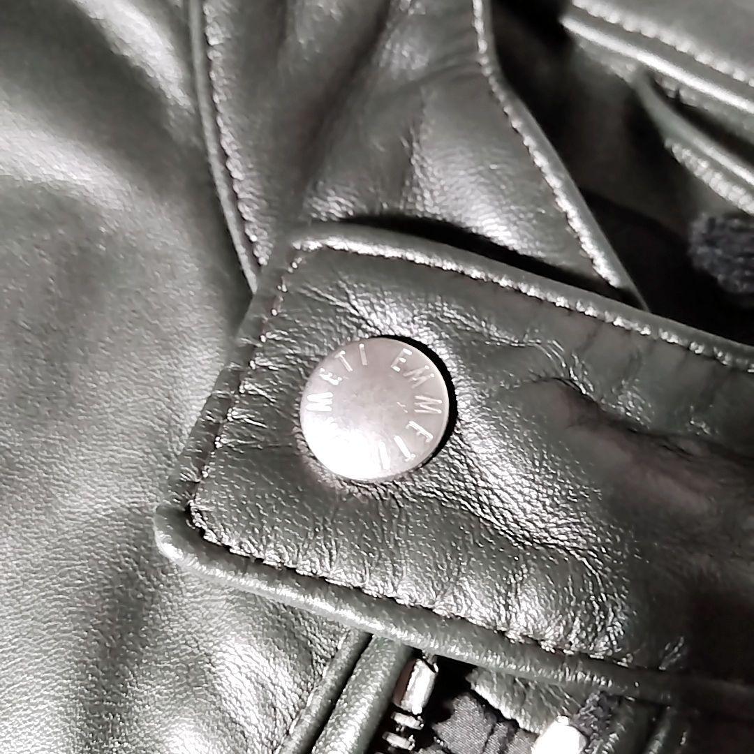 【タグ付 極美品 希少色】エンメティ　JURI　シングルライダースジャケット