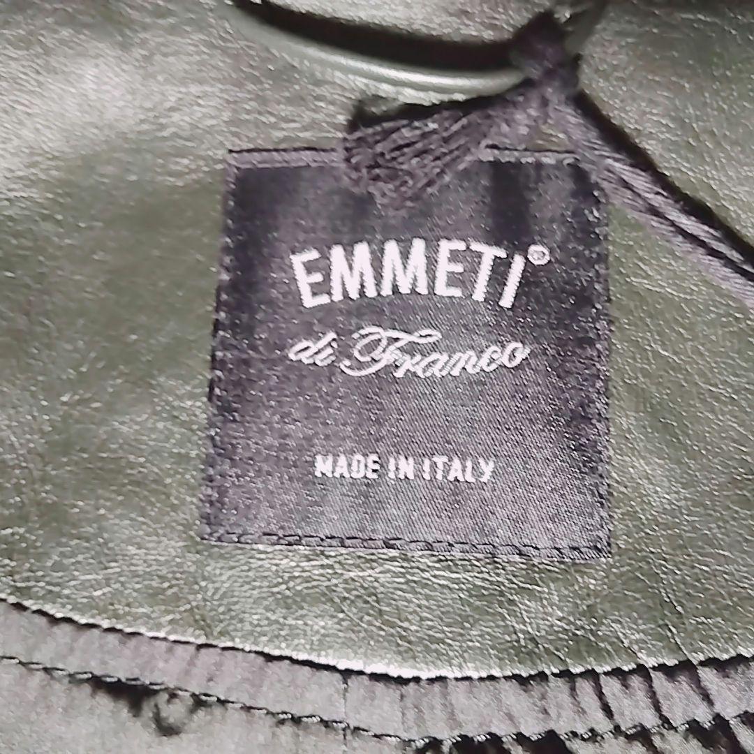 【タグ付 極美品 希少色】エンメティ　JURI　シングルライダースジャケット