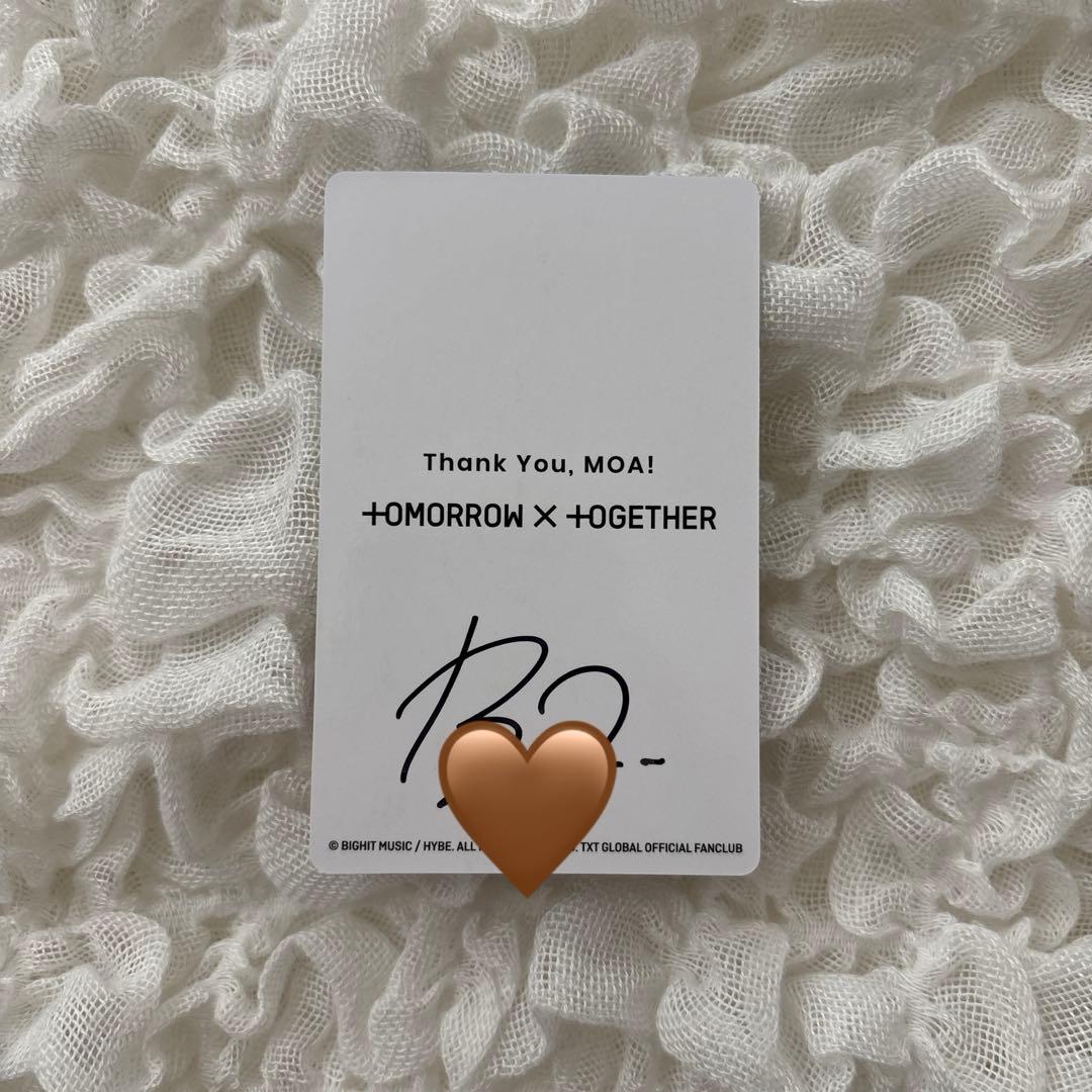 TXT ボムギュ FC継続トレカ 直筆サイン入り