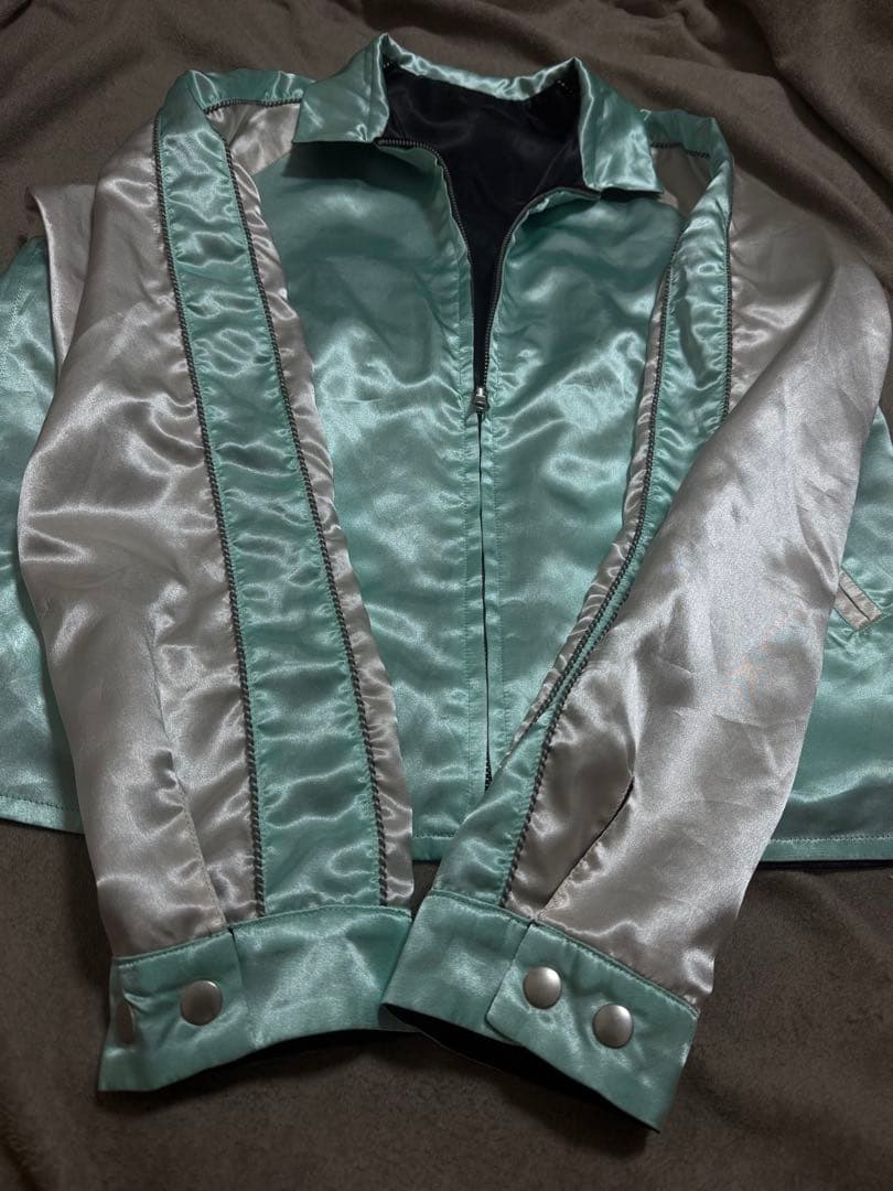 美品 日本製 LUCIOLE ２面用 馬 スカジャン サテン vintage