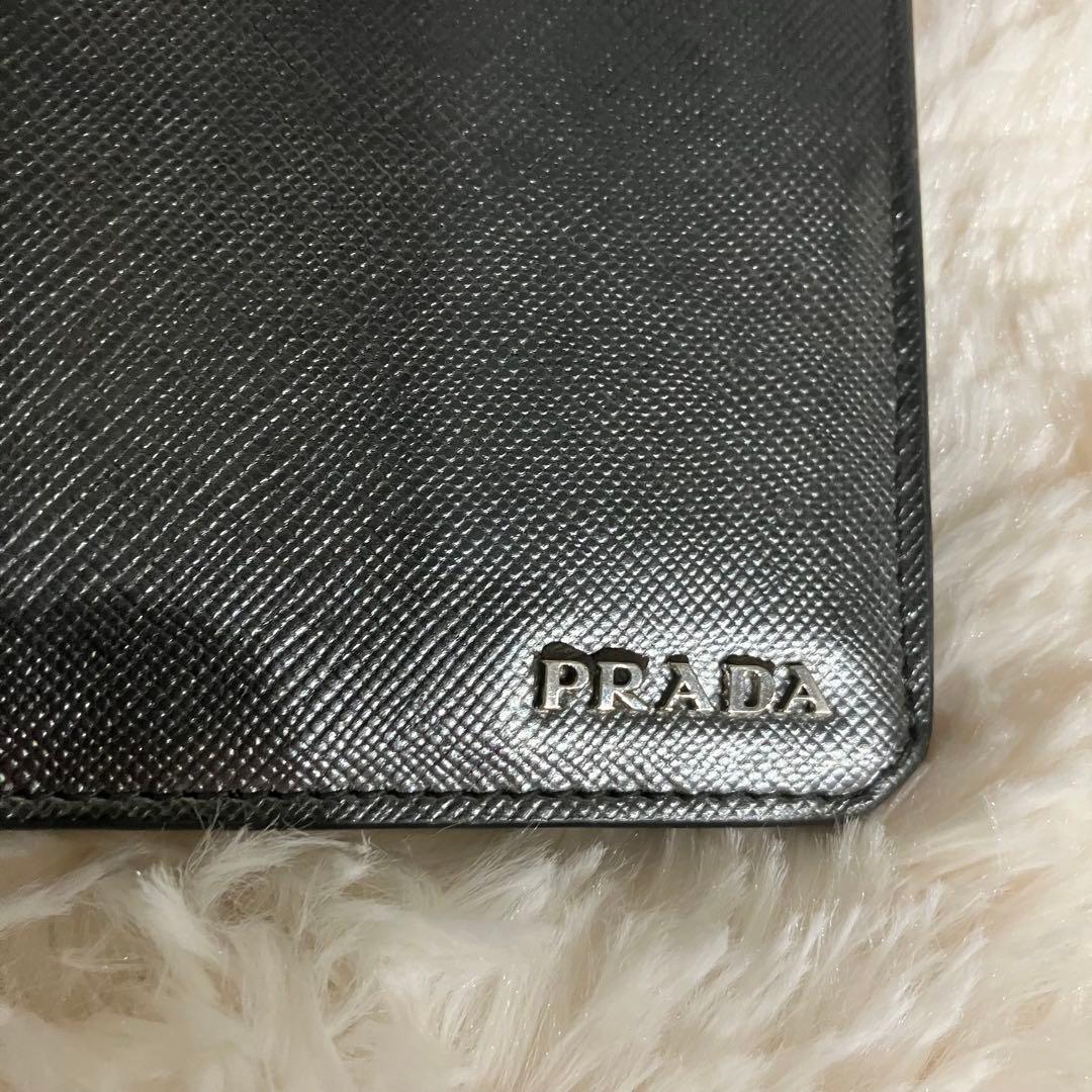 ✨極美品✨ PRADA 長財布 サファイアーノレザー ブラック 黒