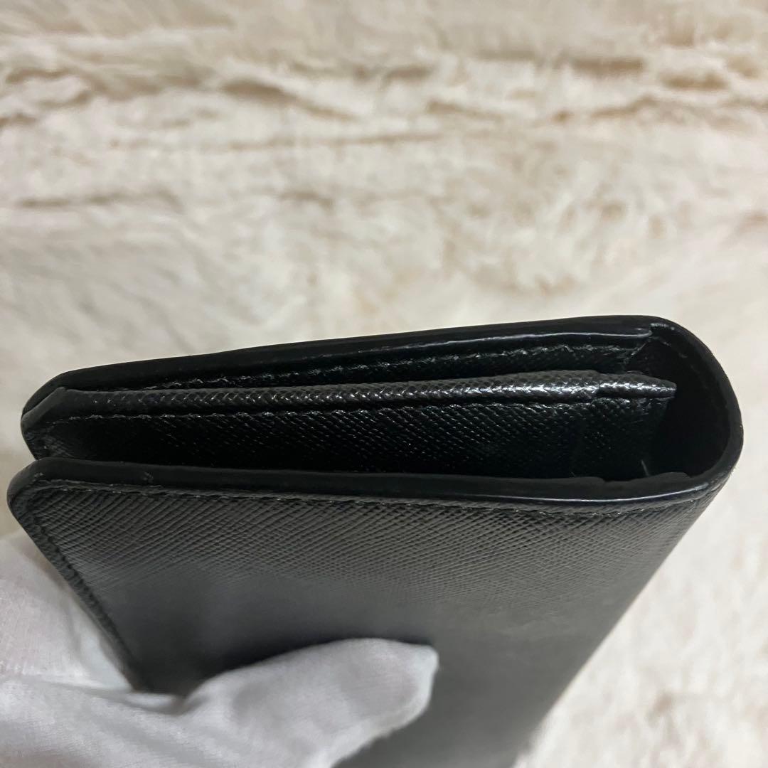 ✨極美品✨ PRADA 長財布 サファイアーノレザー ブラック 黒