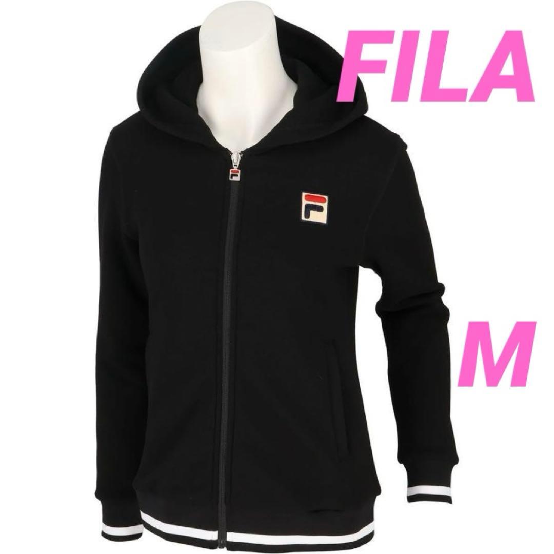 フィラ　FILA　テニスウェア　レディース　フルジップパーカー　M　ブラック