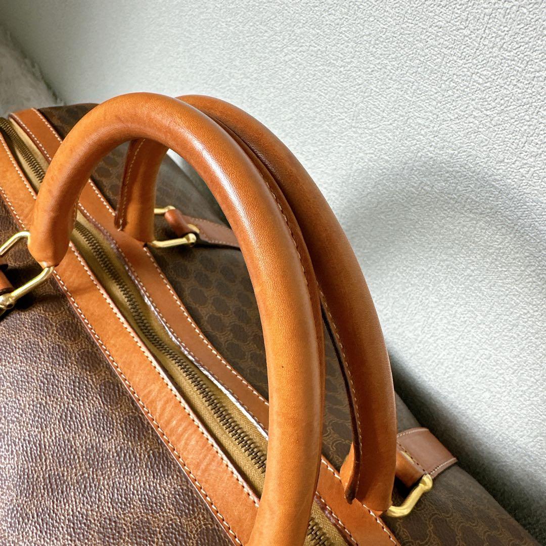 美品✨セリーヌ ボストンバック 大容量 マカダム柄 トリオンフ 鍵付き 旅行