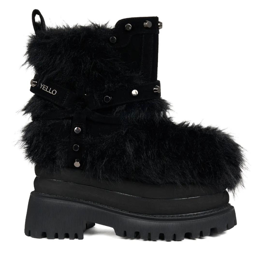 YELLO GARMR SHORT BOOTS ショート ファー ブーツ M