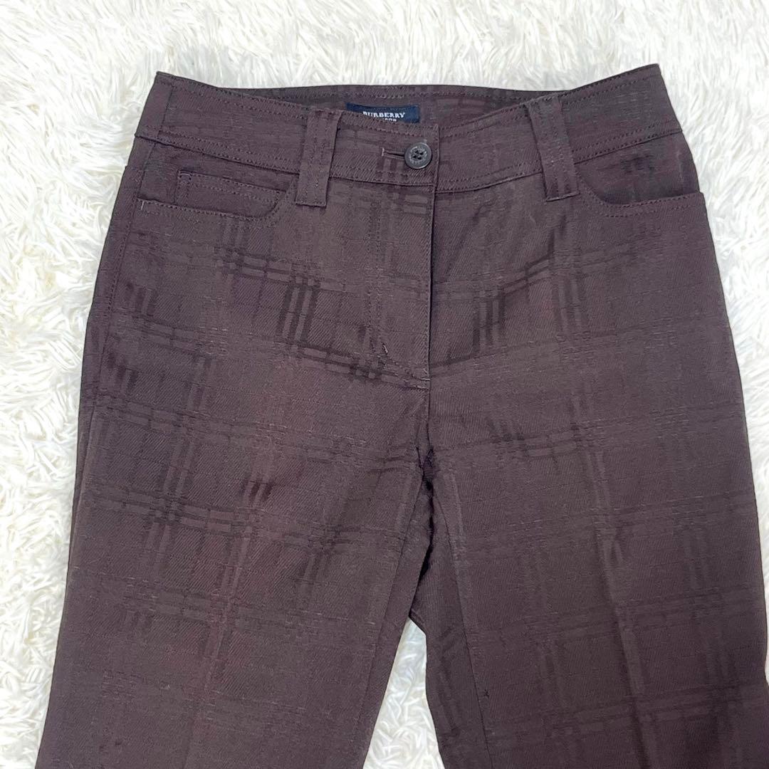 バーバリーロンドン 3ピース シャドーチェック パンツ スカート　ジャケット　茶