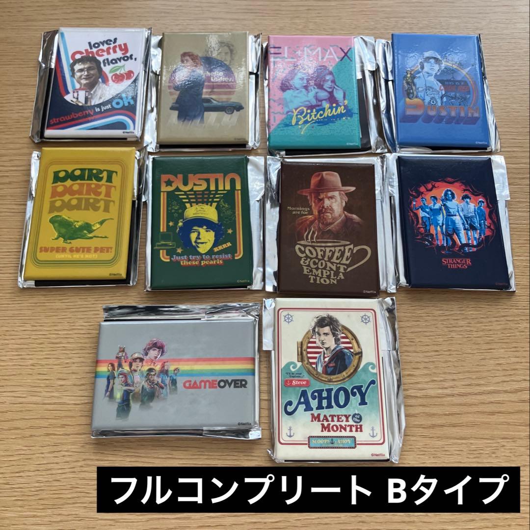 激レア！未使用ストレンジャーシングストレーディング缶マグネットフルコンプ10種B