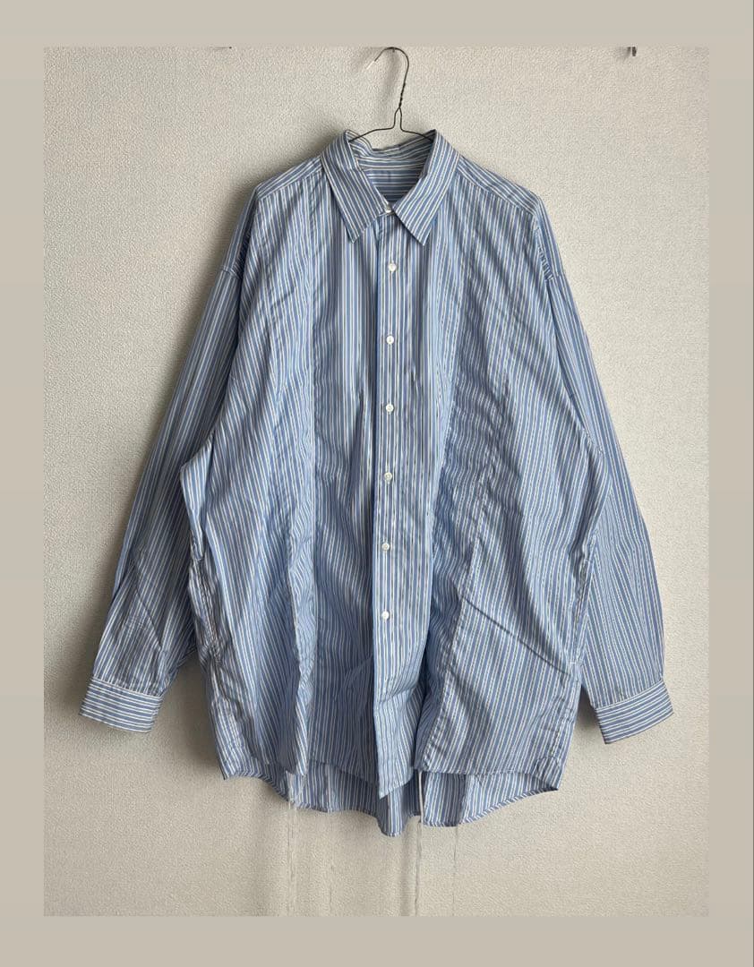 Sillage Stripe Long Shirt ブルーストライプ F