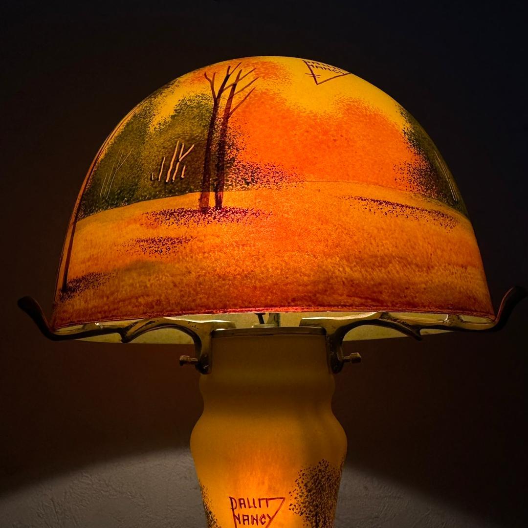 ドームナンシー　吊り卓上照明　アンテルカレール　被せガラス　高さ40cm