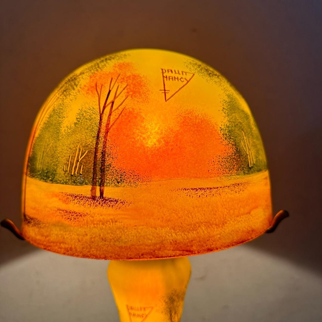 ドームナンシー　吊り卓上照明　アンテルカレール　被せガラス　高さ40cm