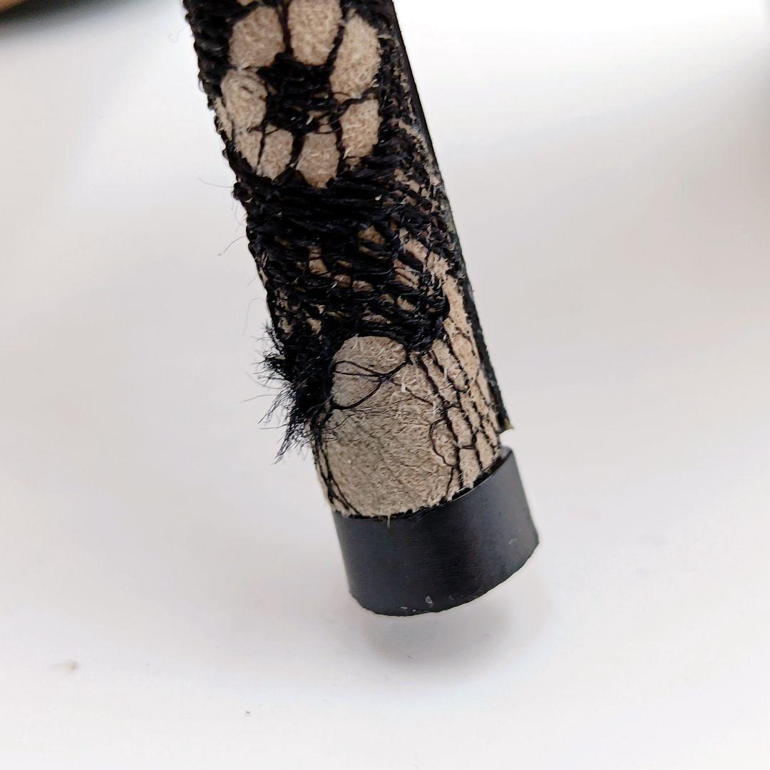 【美品】ジミーチュウ レース ハイヒール ロミー 38 黒 Jimmy Choo