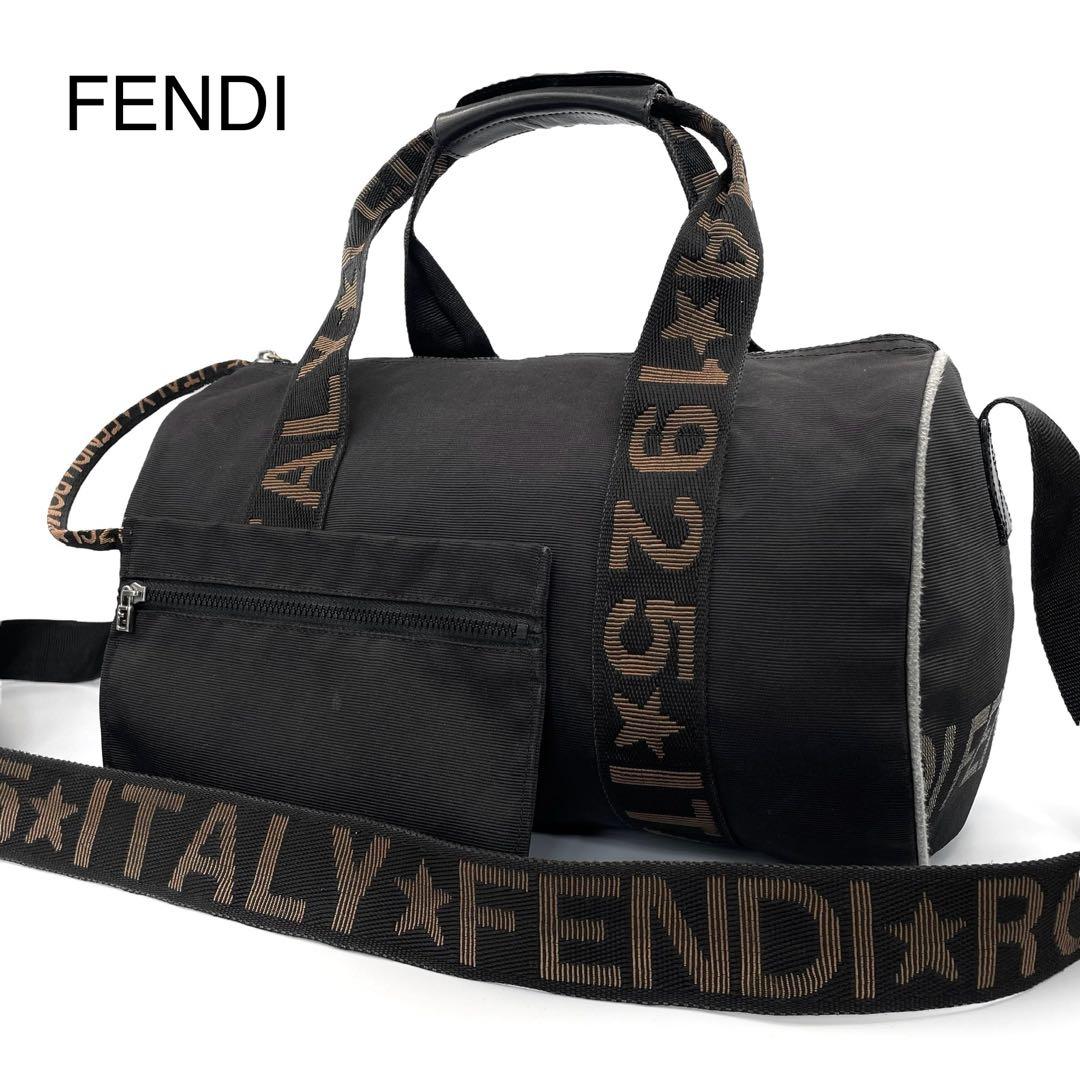 FENDI フェンディ 2way ミニボストン ショルダーベルト付き ポーチ付き