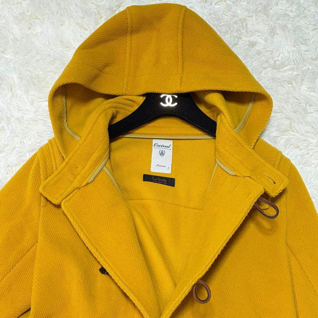 Orcival オーシバル ダッフルコート ヘリンボーン マスタードイエロー 1