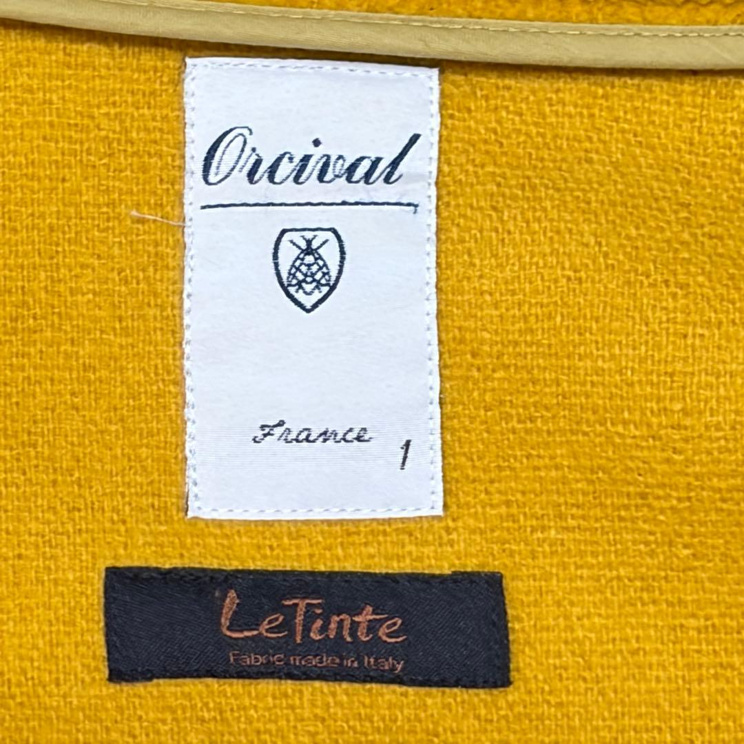 Orcival オーシバル ダッフルコート ヘリンボーン マスタードイエロー 1