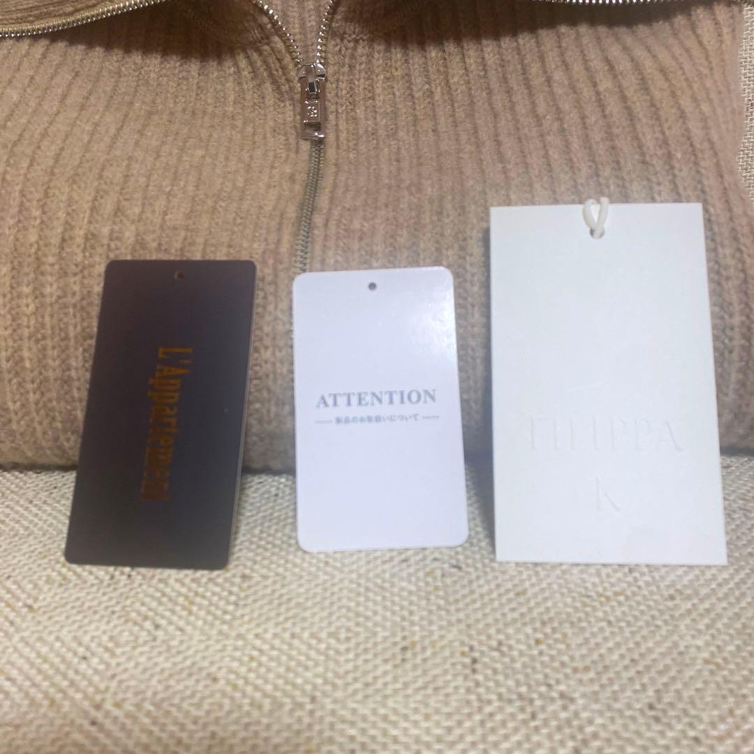 〓RIE様〓【Filipa K】HARF ZIP RIBBED WOOL KNI