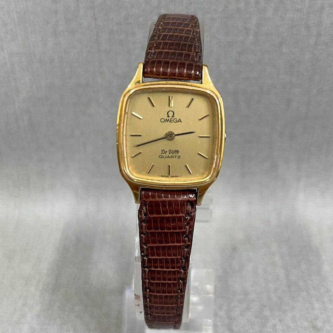 【H】希少✨OMEGA DeVille ゴールド　腕時計　稼動品✨