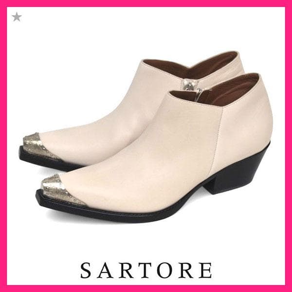 ほぼ新品❤️サルトル メタルトゥ ショートブーツ 38(約25cm)