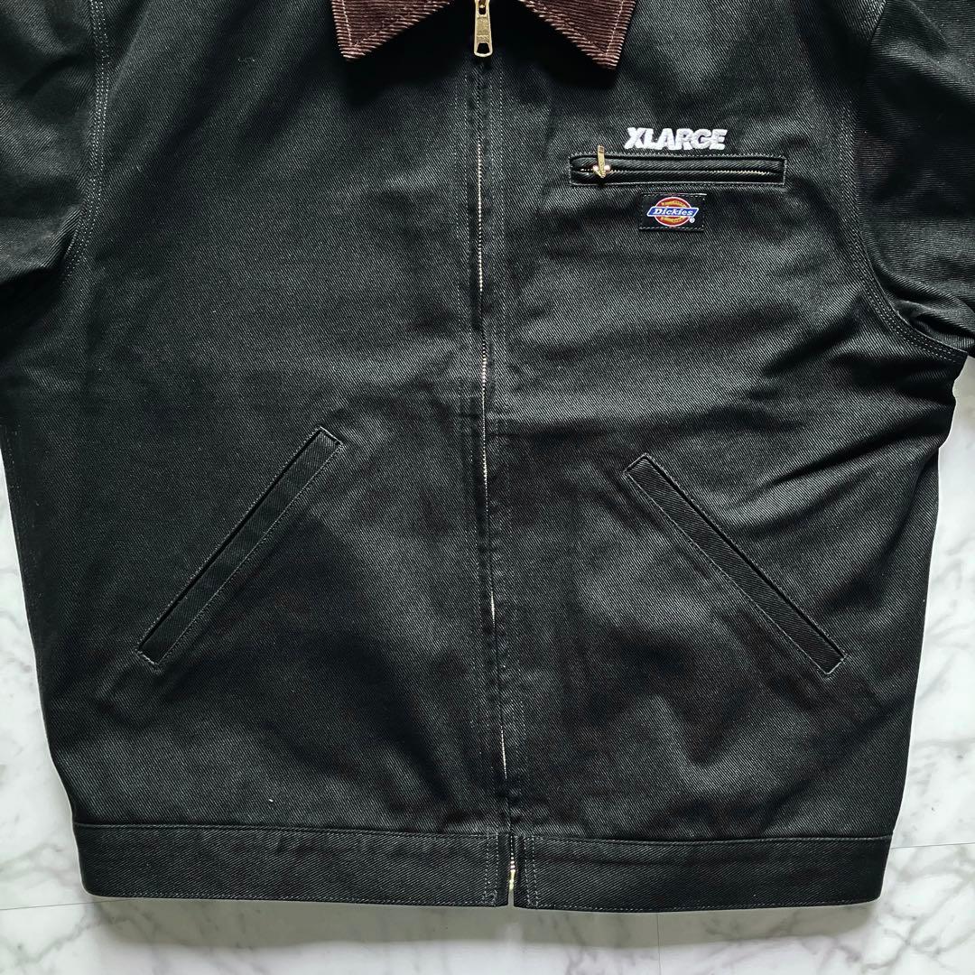 【美品】XLARGE × Dickies コラボ ワークジャケット ダック地 黒