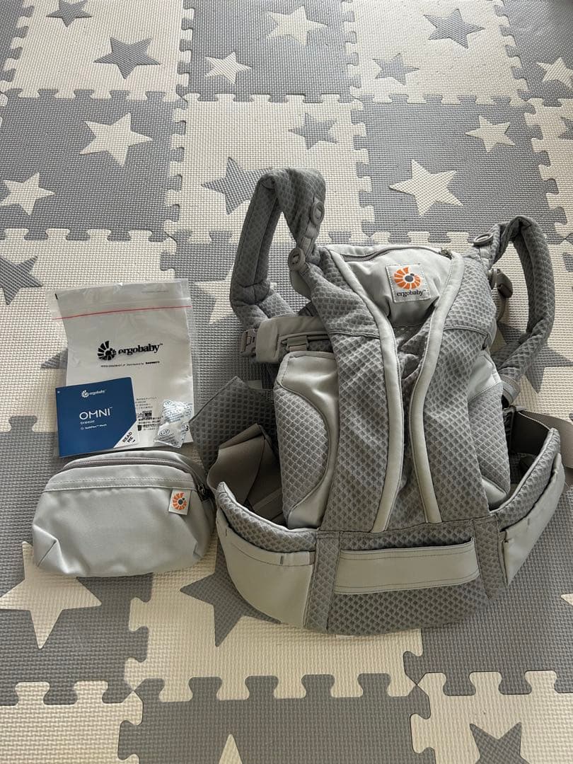【比較的綺麗です】　エルゴベビー オムニブリーズ　 グレー 抱っこ紐