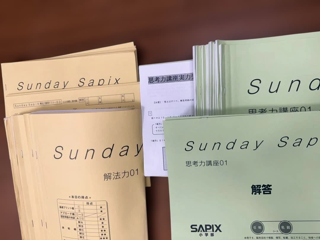 Sunday Sapix 思考力/ 解法力セット　2025受験用