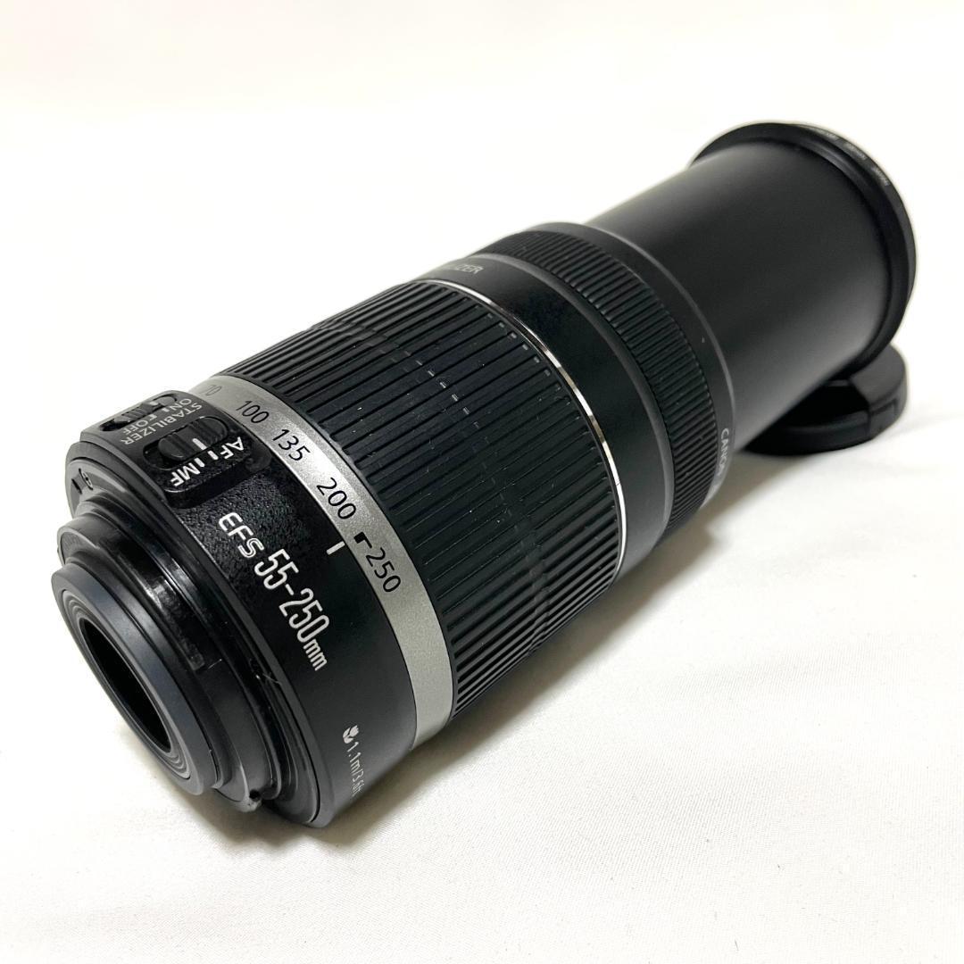 4段分手振れ補正❣️ Canon 55-250mm 軽量望遠ズーム 運動会に最適