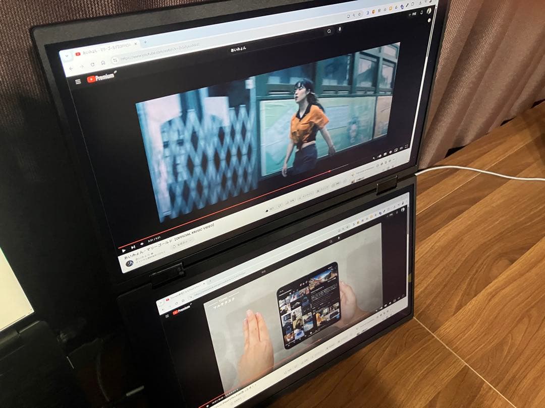 InnoView デュアルスクリーン モバイルモニター 15.6インチ x 2