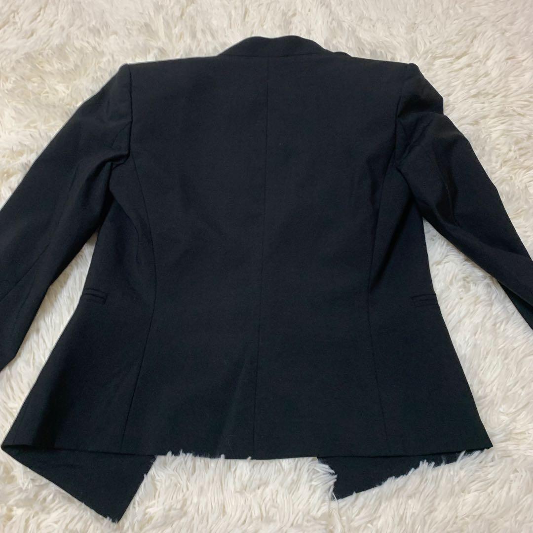 セオリー　ノーカラー　パンツスーツ　2 ブラック　フォーマル　セットアップ