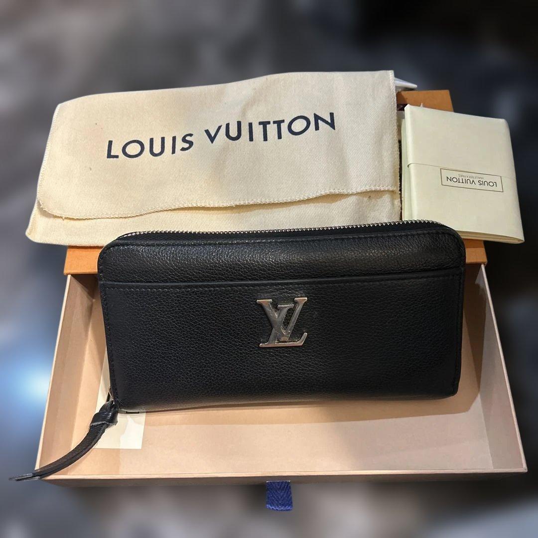O*H様 LOUIS VUITTON ブラック レザー 長財布　ラウンドファスナ