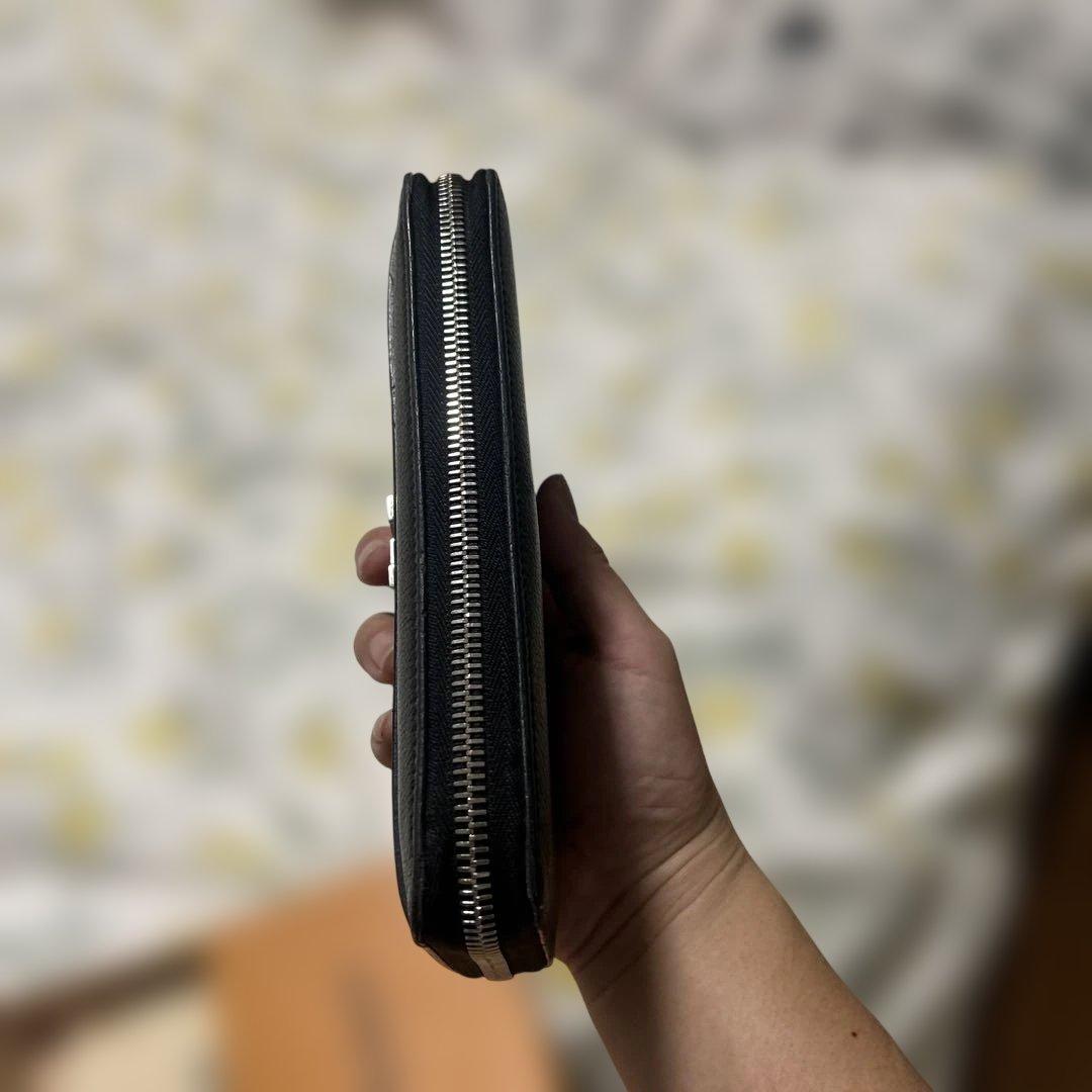 O*H様 LOUIS VUITTON ブラック レザー 長財布　ラウンドファスナ