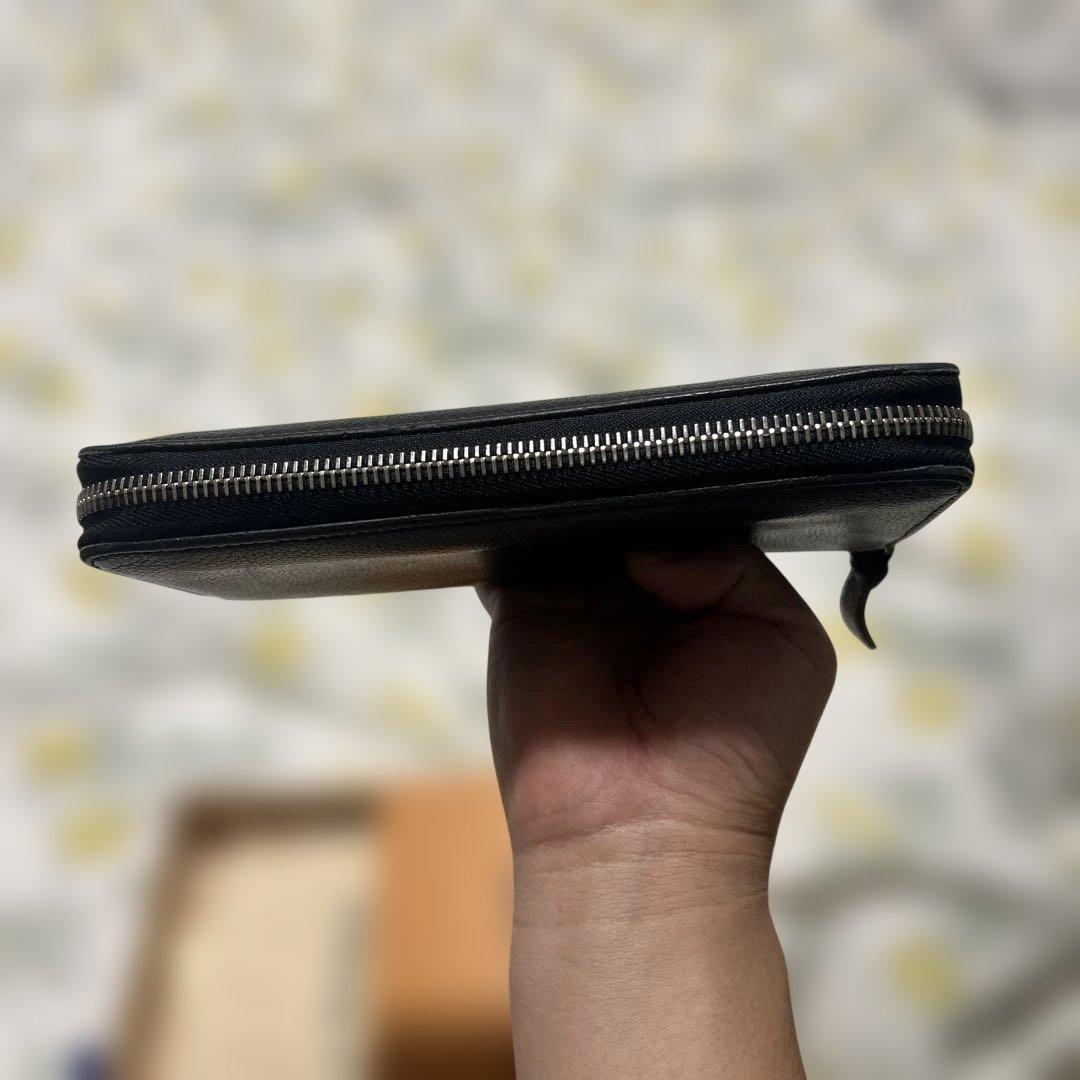 O*H様 LOUIS VUITTON ブラック レザー 長財布　ラウンドファスナ