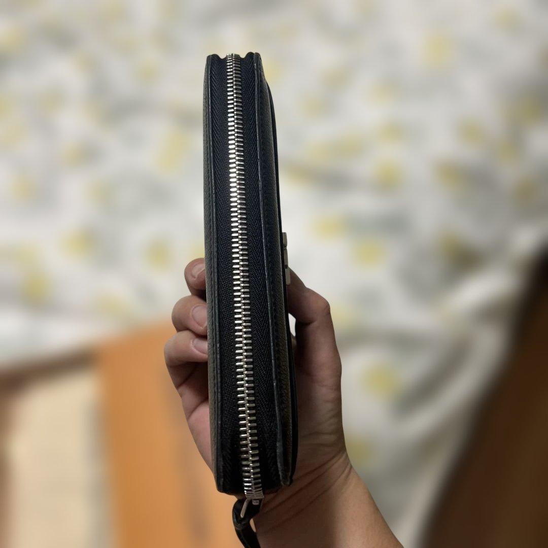 O*H様 LOUIS VUITTON ブラック レザー 長財布　ラウンドファスナ