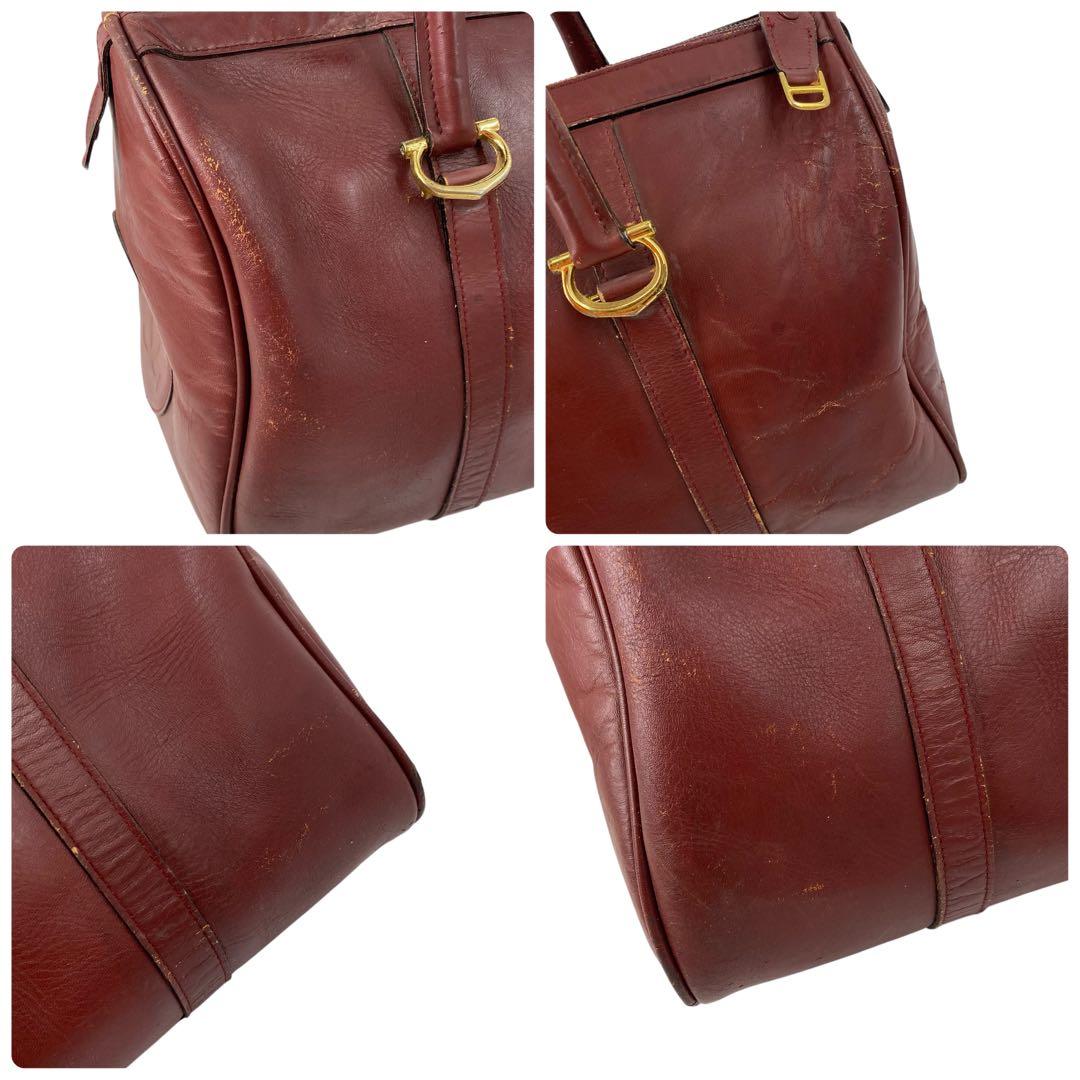 Cartier カルティエ マストライン ボストンバッグ ボルドー 本革 レザー