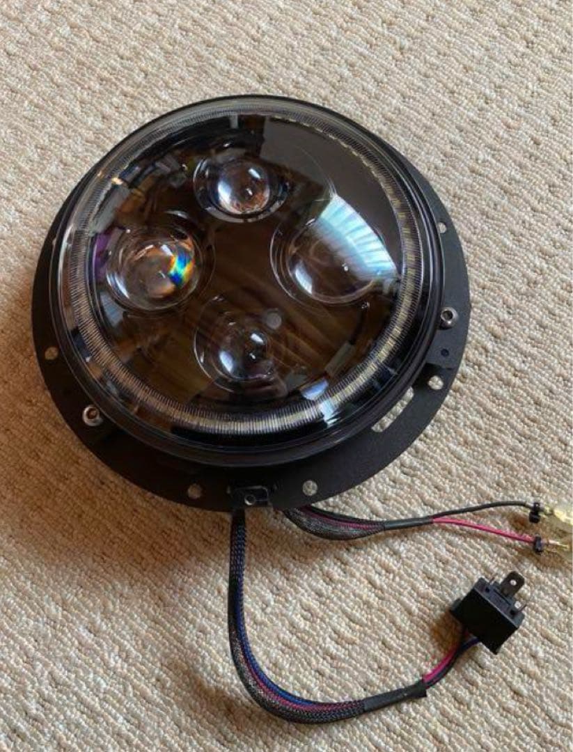 クリアキン Kuryakyn LEDヘッドライト 7インチ ハローリング内蔵