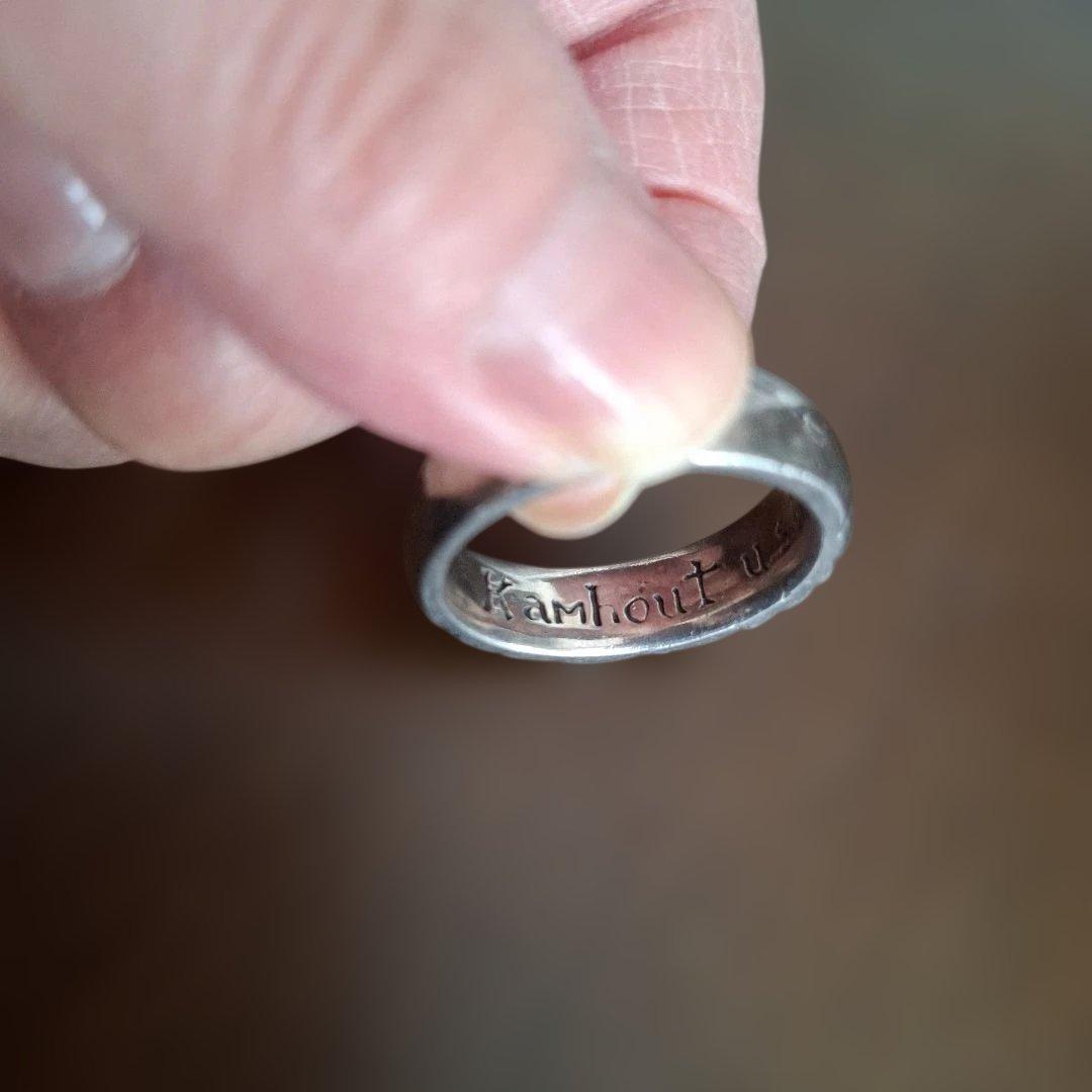 シルバーリング テクスチャー付き