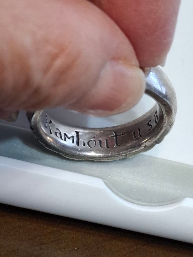 シルバーリング テクスチャー付き