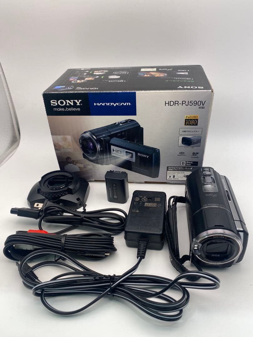 SONY HDR-PJ590V ビデオカメラ 本体　箱付き